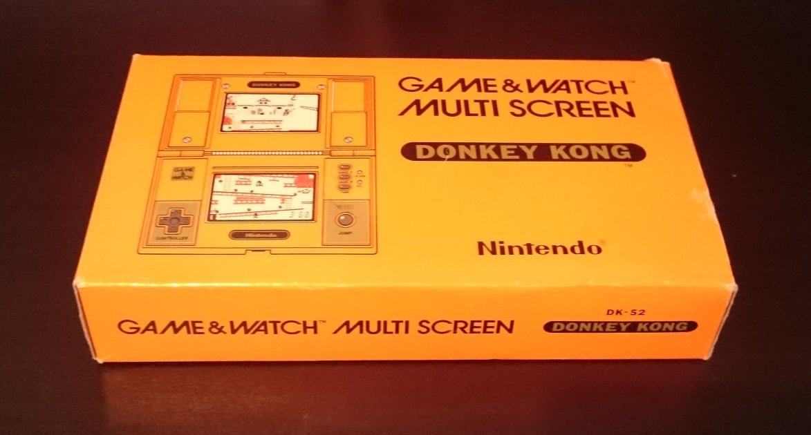 Boîte d'origine du Nintendo Game & Watch Donkey Kong (DK-52), série Multi Screen