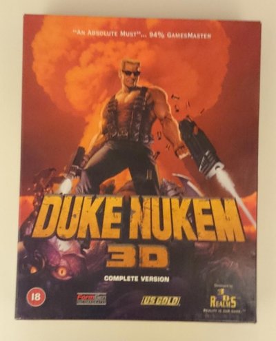 Boîte de Duke Nukem 3D, version complète éditée par GT Interactive / US Gold