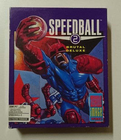 Boîte de la version PC (IBM) de Speedball 2 : Brutal Deluxe, édition allemande Image Works