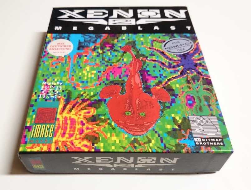 Boîte de Xenon 2 Megablast, édition Image Works avec logo The Bitmap Brothers
